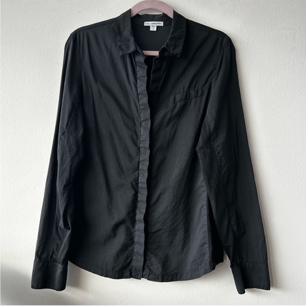 Standard James Perse fitted shirt with ribbed panels